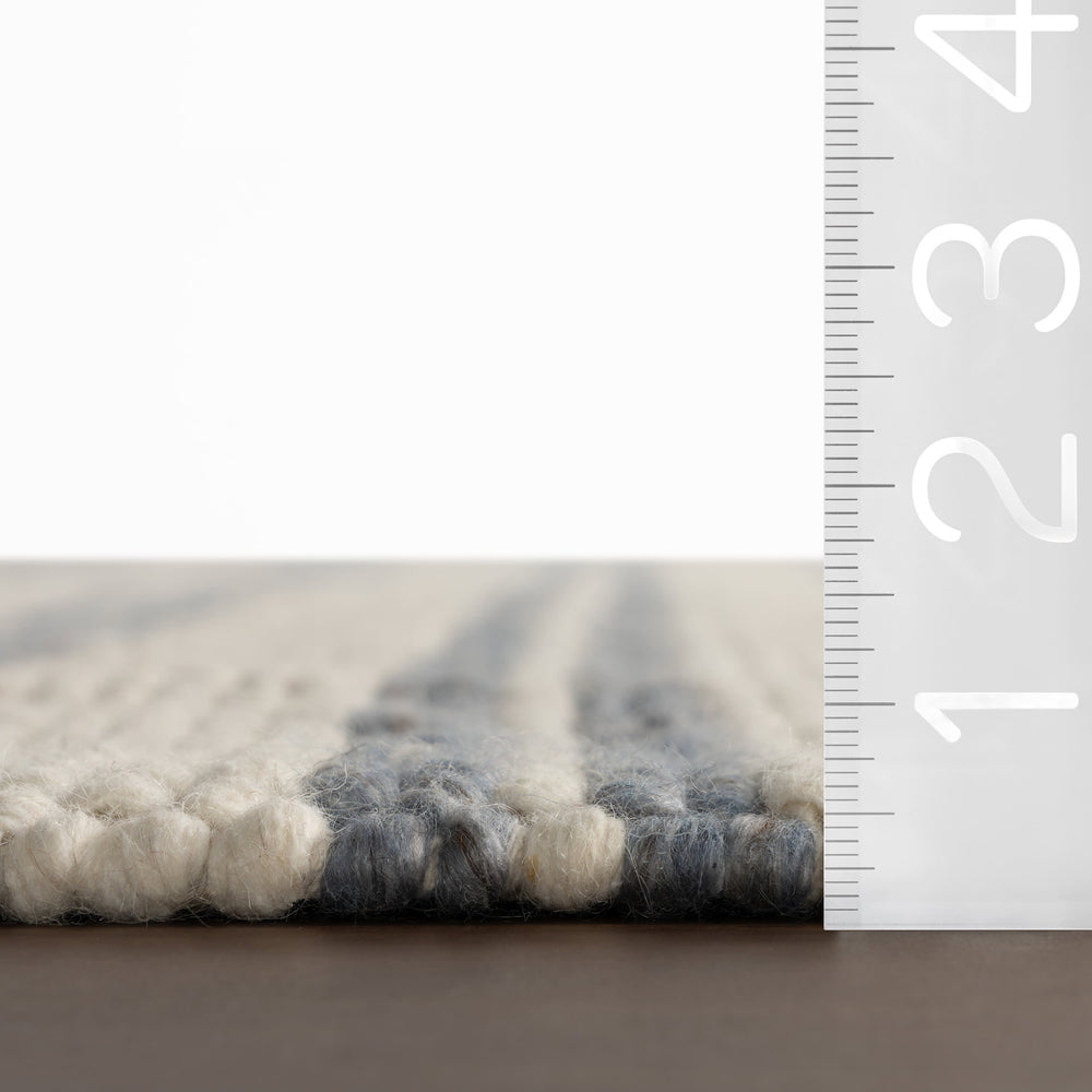 Venit Modern Striped Farmhouse Rug | Slate