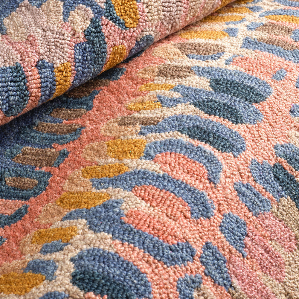 Paint Chip Hand Micro Hooked Wool Rug | Coral