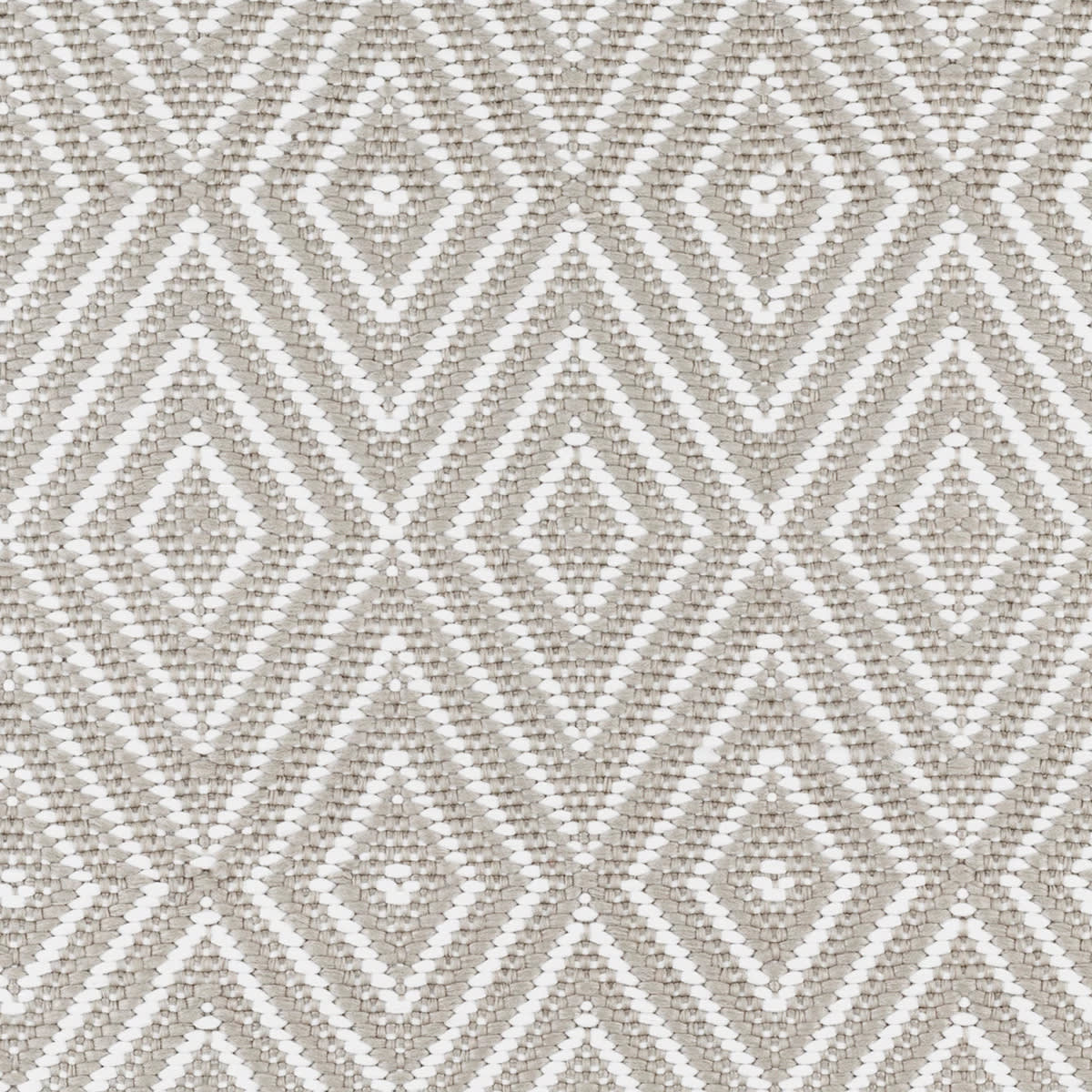 Diamond Handwoven Indoor/Outdoor Custom Rug Swatch | Platinum/White ...