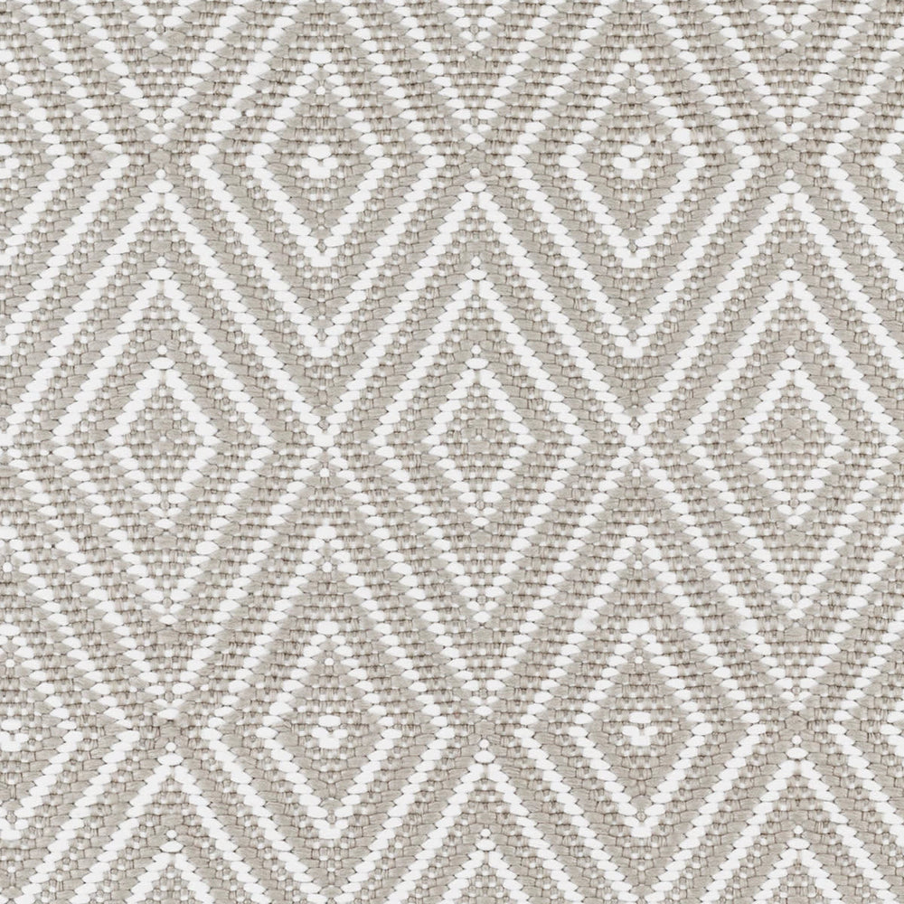 Diamond Handwoven Indoor/Outdoor Custom Rug Swatch | Platinum/White