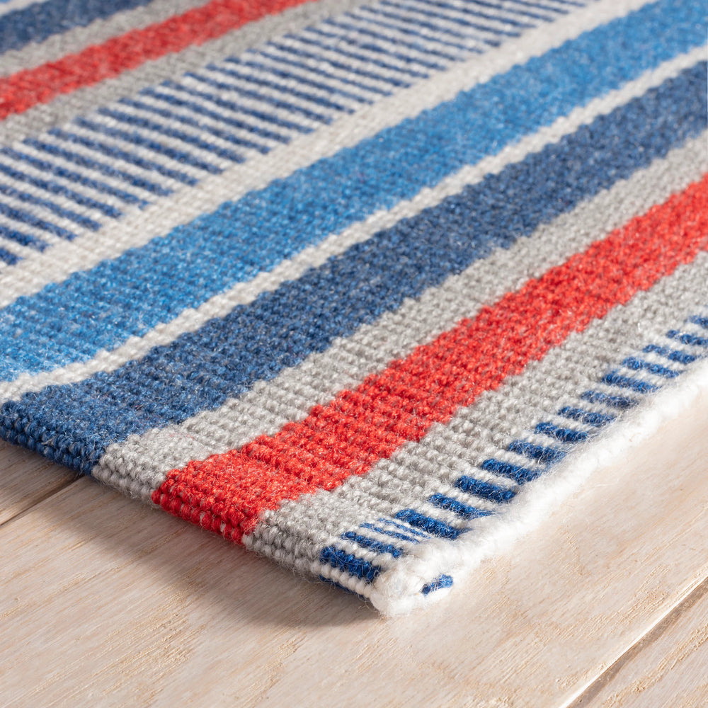 Always Greener Handwoven Indoor/Outdoor Rug | Blue/Red