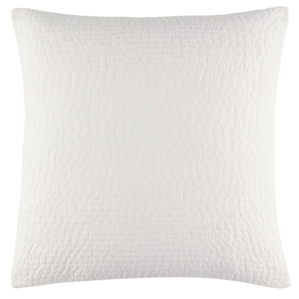 Seychelles quilted sham | Dove White