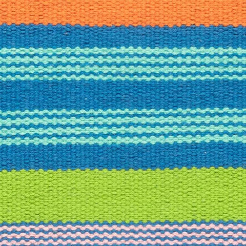 Wavy Stripe Handwoven Cotton Rug Swatch | Multi