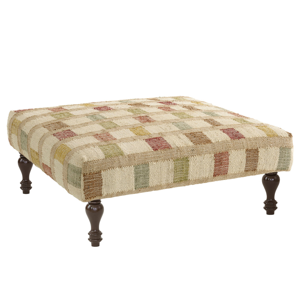 Mosaic Multi Custom Rug Ottoman | Multicolored