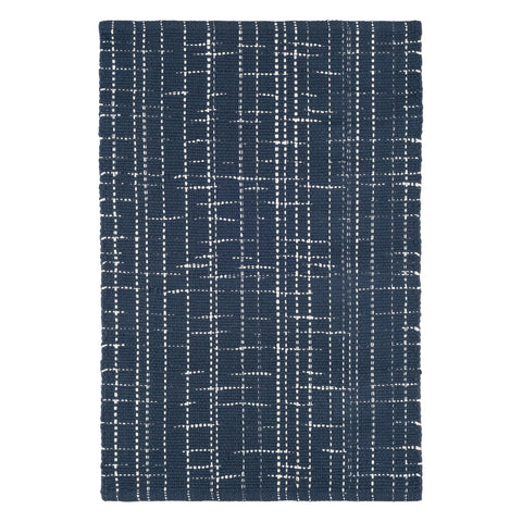 Bluffton Handwoven Cotton Rug | Navy