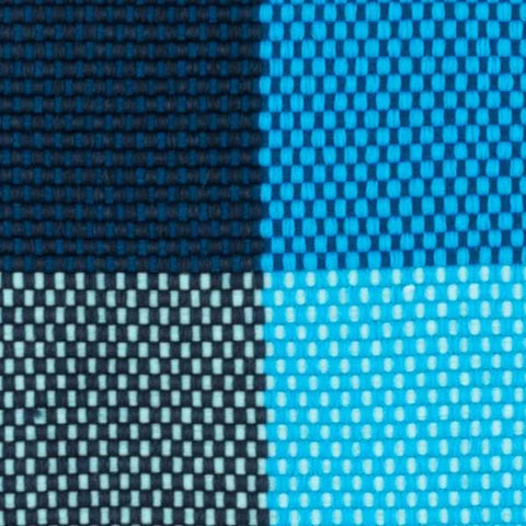 Happy Plaid Handwoven Indoor/Outdoor Rug Swatch | Blue