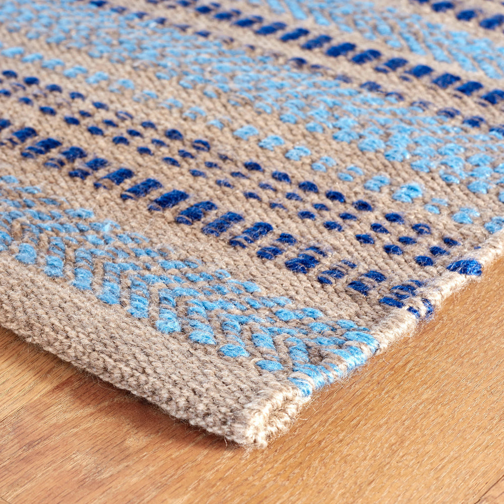 Sooner Than Later Handwoven Indoor/Outdoor Rug | Blue