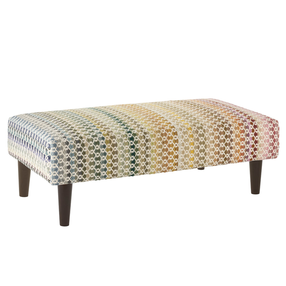 Poppy Multi Custom Rug Ottoman | Multi