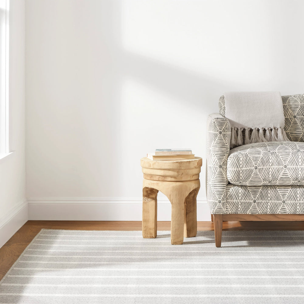 Jackson Woven Wool Custom Rug | Grey/Ivory