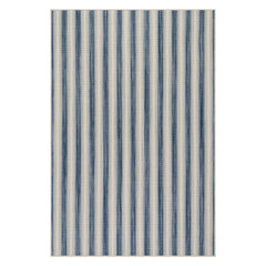 Calee Striped Woven Wool Custom Rug | Blue
