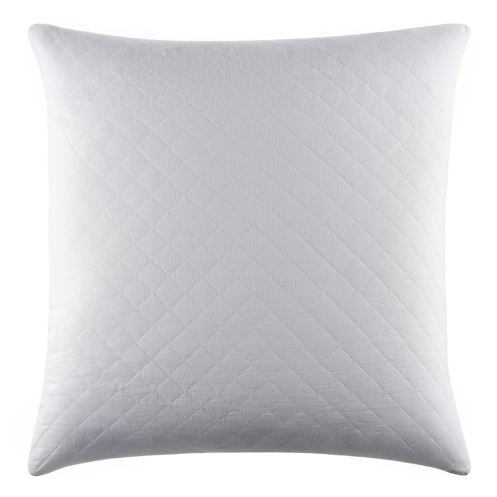 Amity Quilted Sham | White