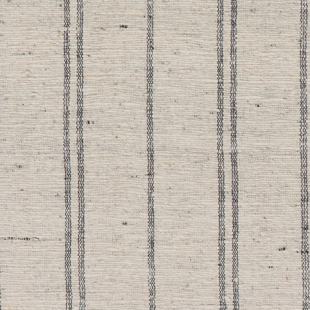 Arven Striped Handmade Cotton Rug Swatch | Grey