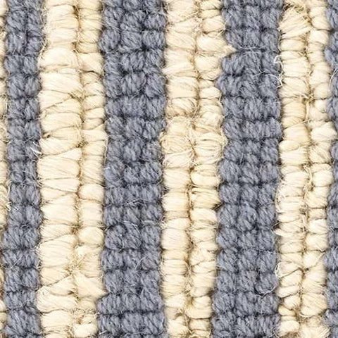 Calder Stripe Handwoven Jute Rug Swatch | Pewter Blue