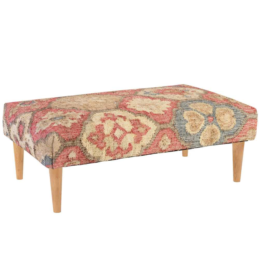 Pali Custom Rug Ottoman | Multi