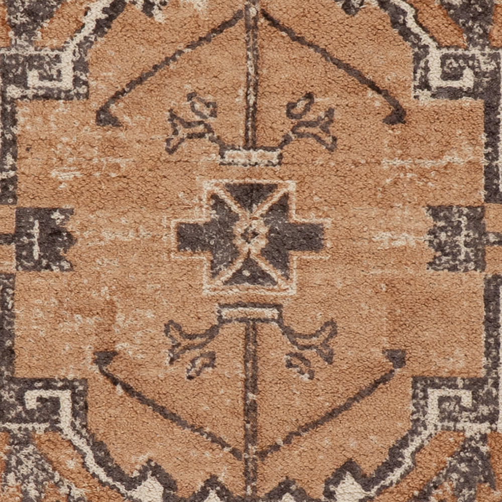 Ardin Vintage Handmade Cotton Rug Swatch | Brown