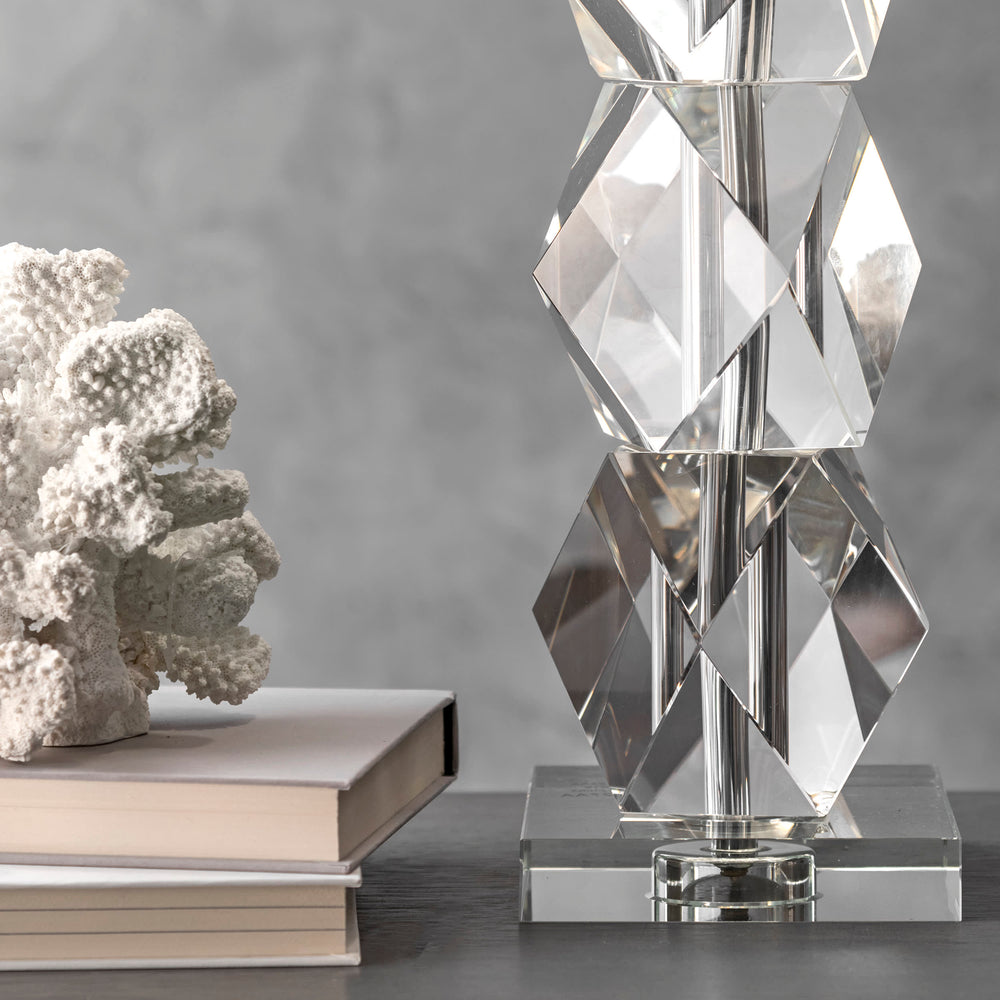 27-inch Crystal on the Rocks Table Lamp | Clear
