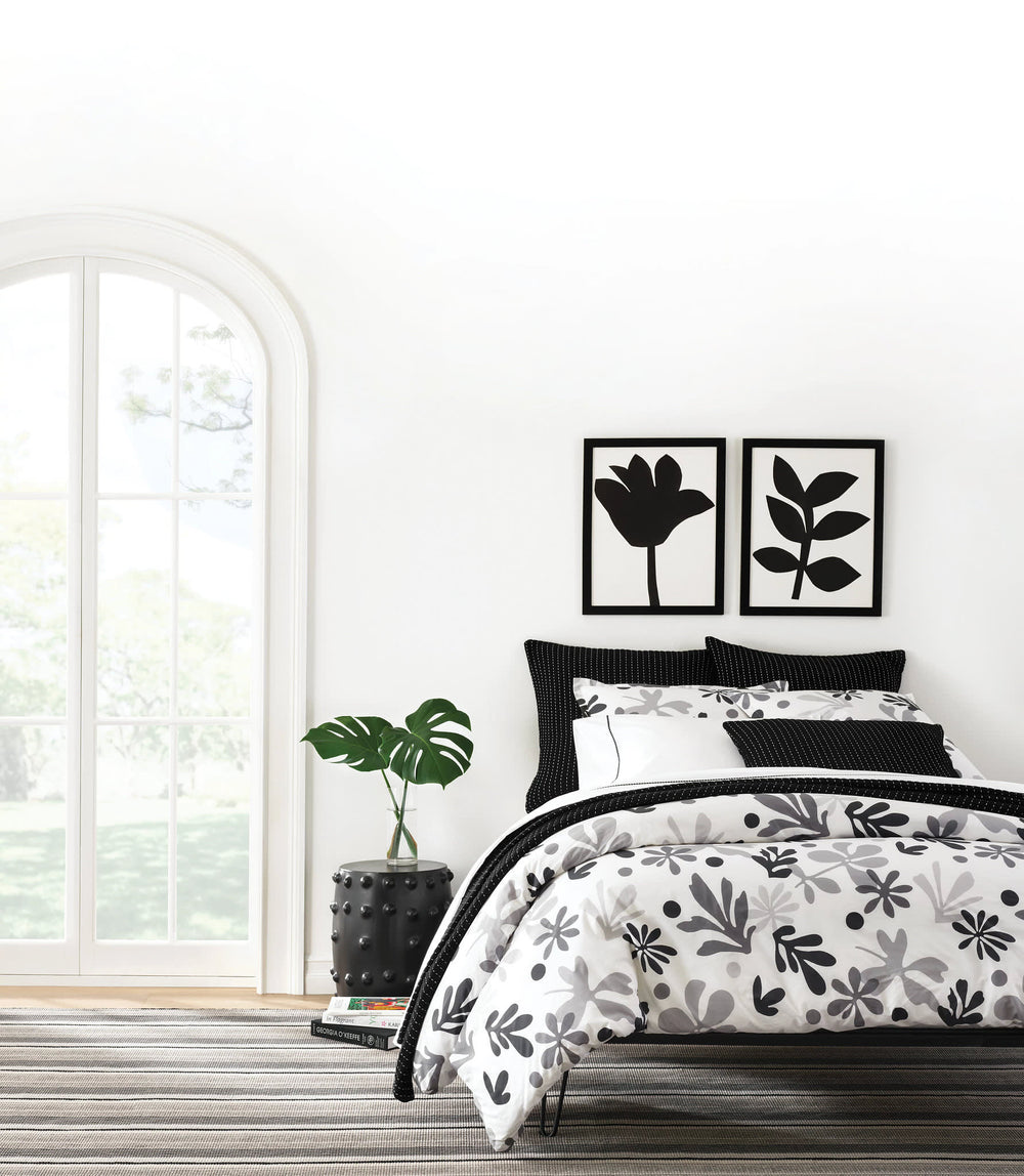Dottie Embroidered Pillowcases | Black