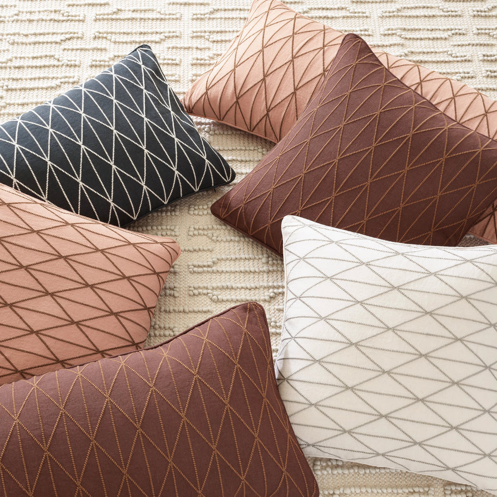 Adger Embroidered Decorative Pillow Cover | Plaster