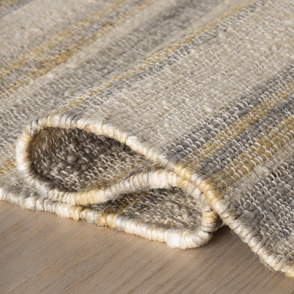 Marn Striped Handmade Jute Rug | Sand