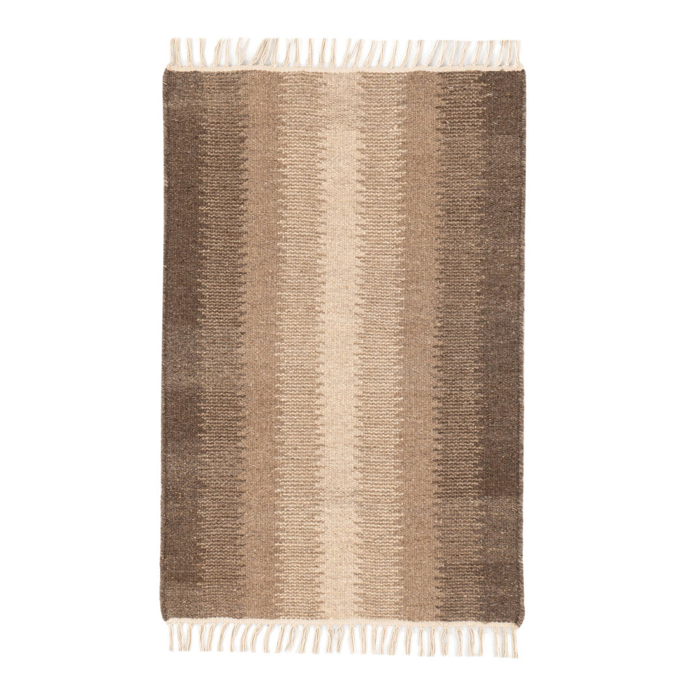 Ronan Ikat Handwoven Wool Rug | Natural