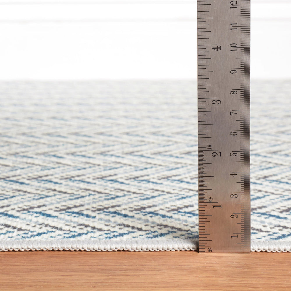 Lowell Machine Washable Rug | Blue