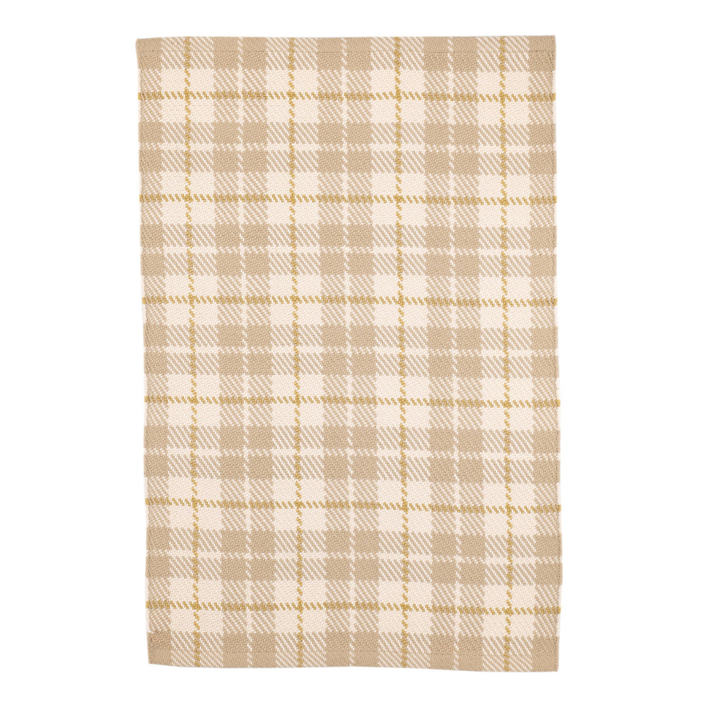 Lakeville Plaid Handwoven Indoor/Outdoor Rug | Khaki