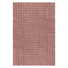 Ivana Checkered Plush Cloud Washable Rug | Burgundy