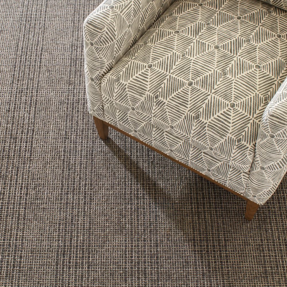 Checkers Woven Wool Custom Rug | Shale