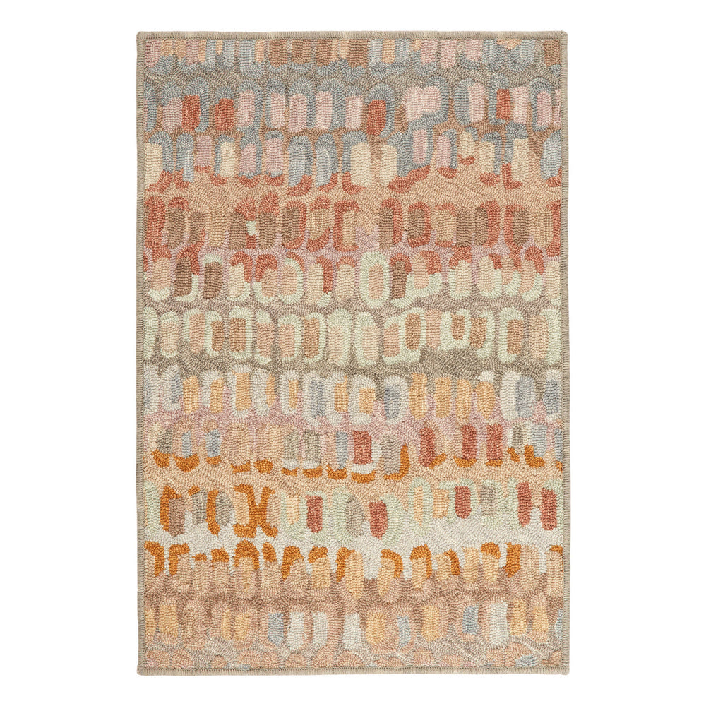 Paint Chip Hand Micro Hooked Wool Custom Rug | Stone