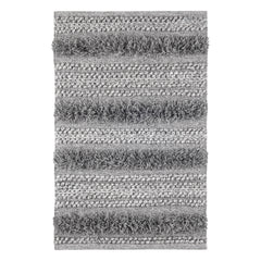Zhara Stripe Handwoven Performance Rug | Grey