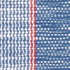 Hillsgrove Stripe Handwoven Cotton Rug Swatch | Denim