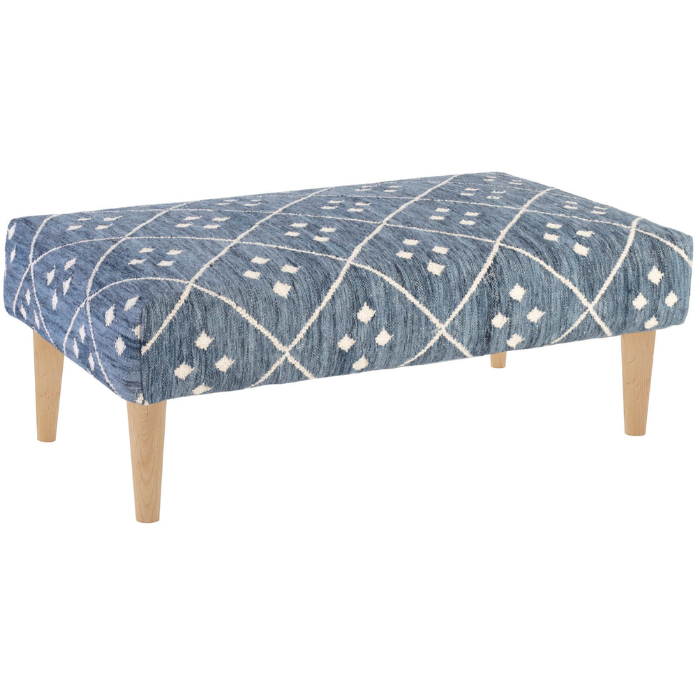 Kota Indigo Custom Rug Ottoman | Indigo