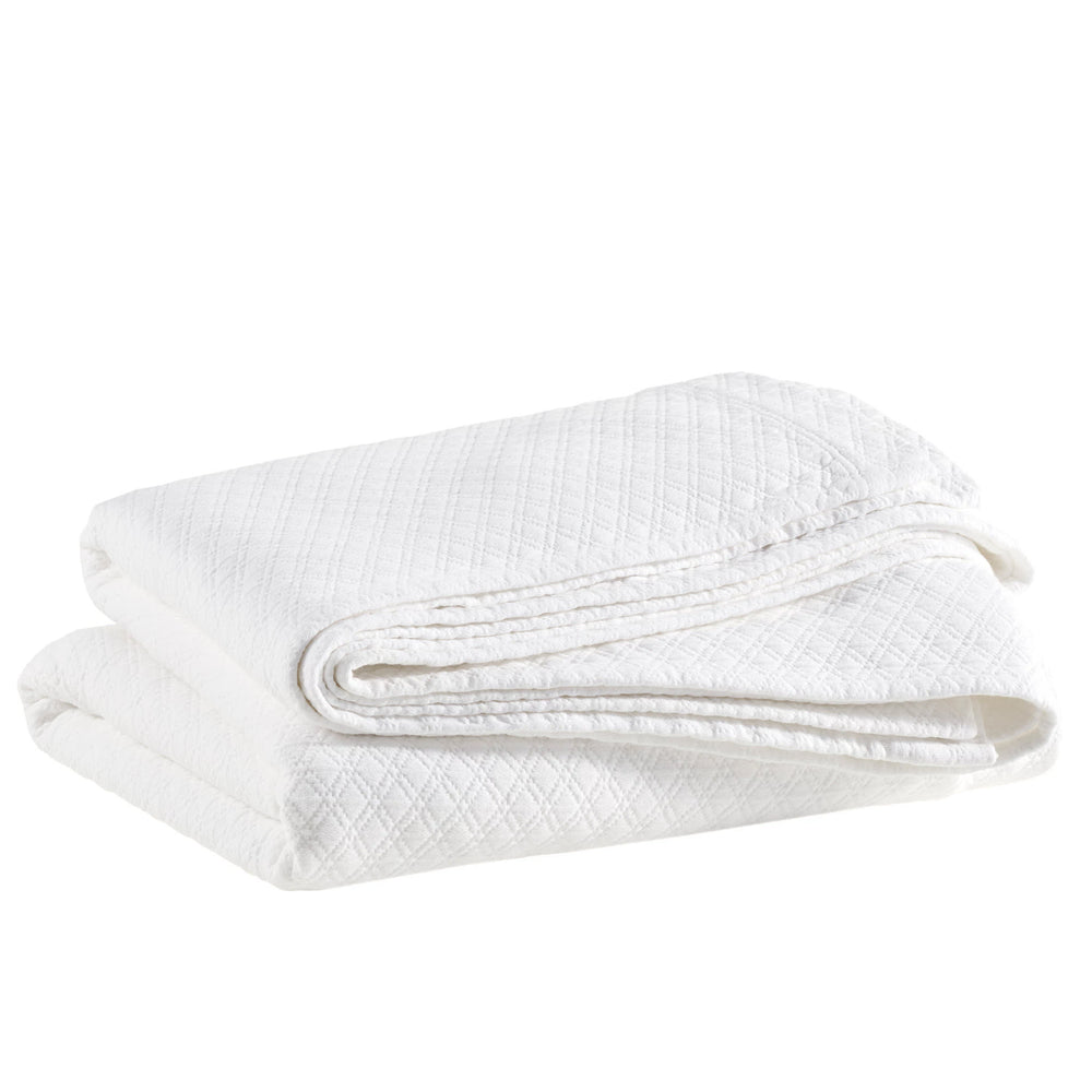 Diamond White Matelasse coverlet