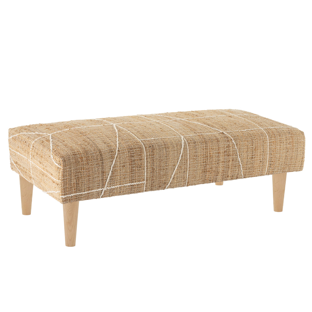 Judson Custom Rug Ottoman | Ivory