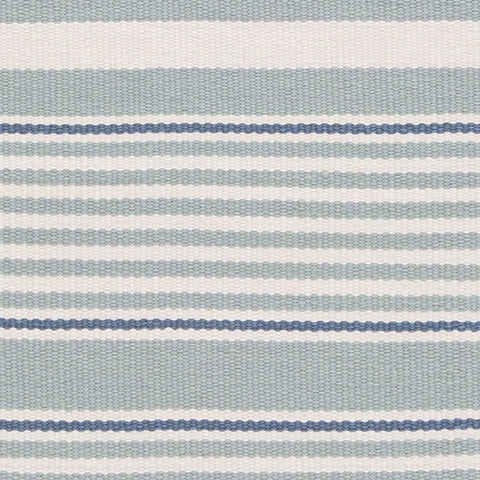 Rugby Stripe Handwoven Indoor/Outdoor Rug Swatch | Light Blue