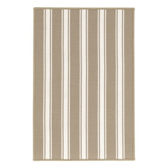 Maysville Stripe Woven Indoor/Outdoor Custom Rug | Khaki