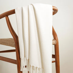 Logan Throw | Dove White