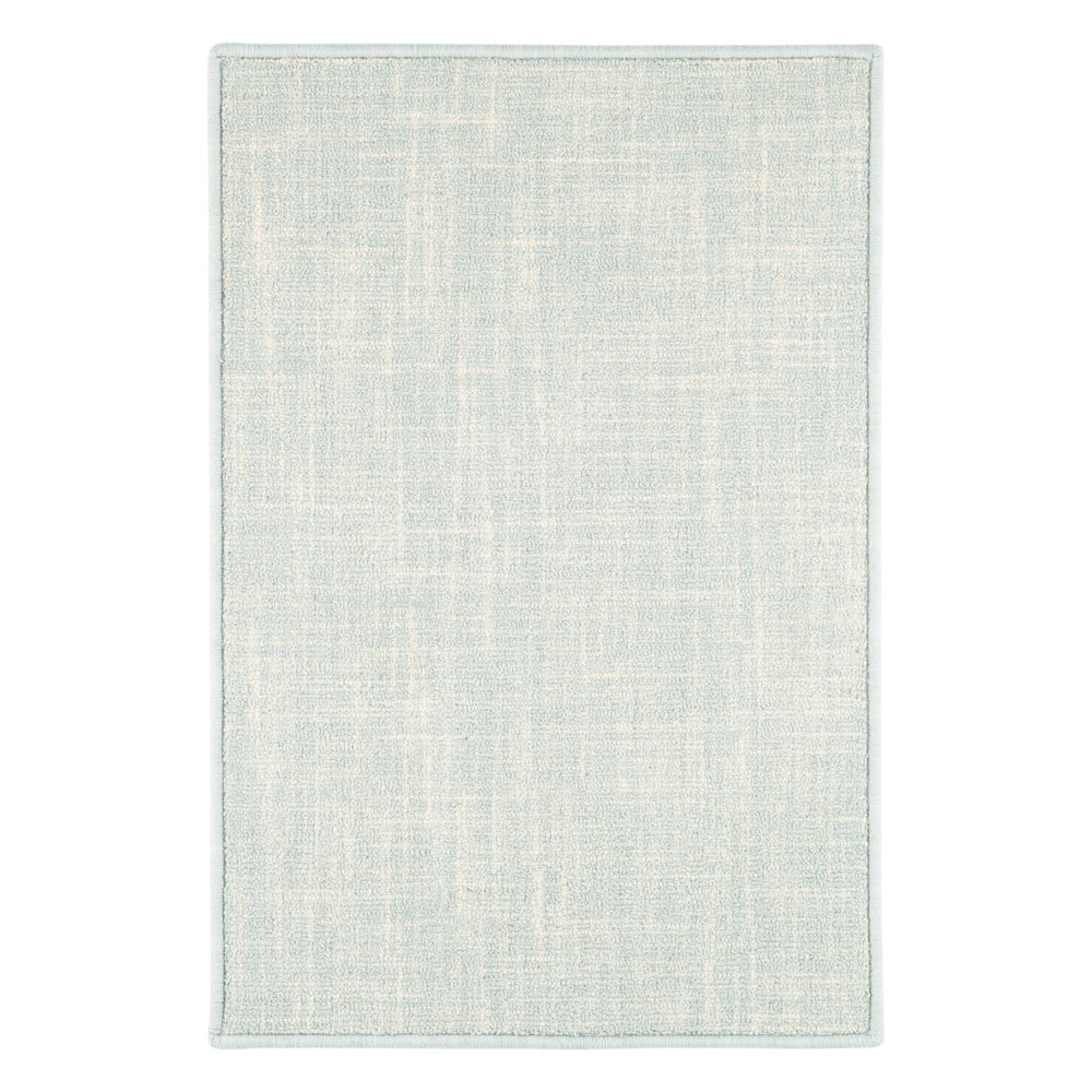 Crosshatch Hand Micro Hooked Wool Custom Rug | Sky