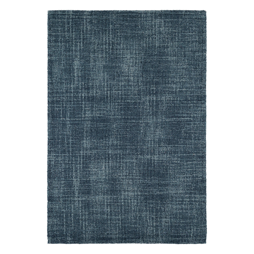 Crosshatch Hand Micro Hooked Wool Rug | Denim