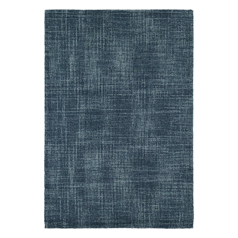 Crosshatch Hand Micro Hooked Wool Rug | Denim