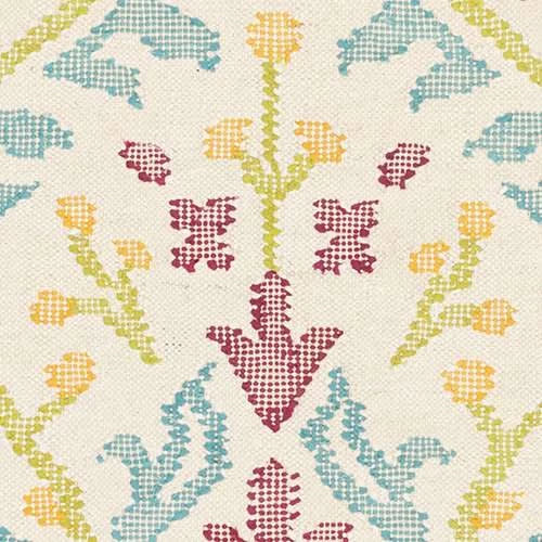 Tahlia Kilim Handwoven Cotton Rug Swatch | Multi