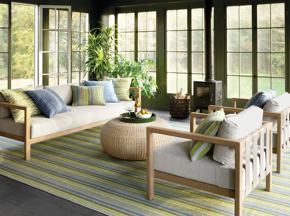 Always Greener Handwoven Indoor/Outdoor Rug | Blue/Green
