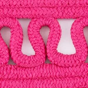 Reef Handwoven Indoor/Outdoor Oval Rug Swatch | Fuchsia