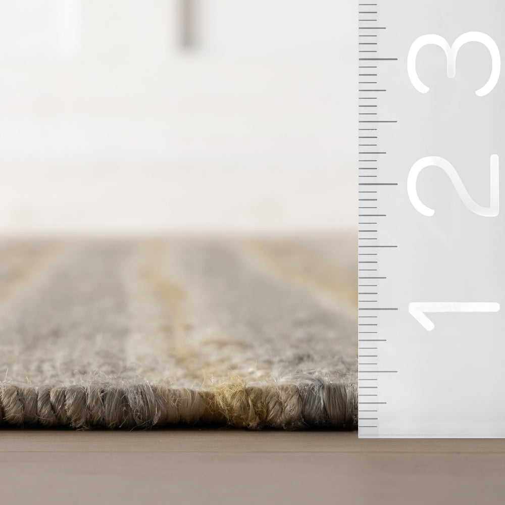 Marn Striped Handmade Jute Rug | Sand