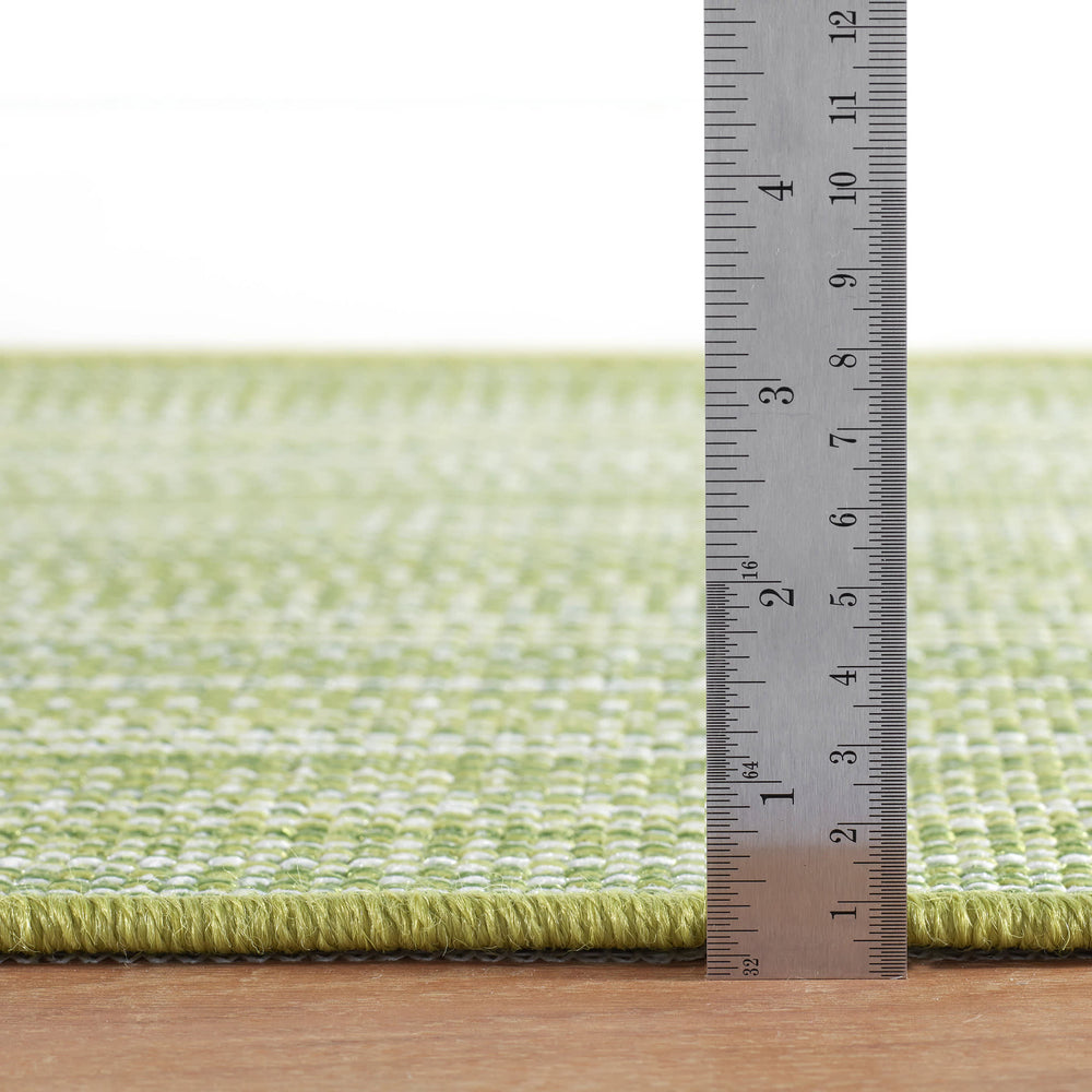 Lakeside Woven Indoor/Outdoor Custom Rug | Green