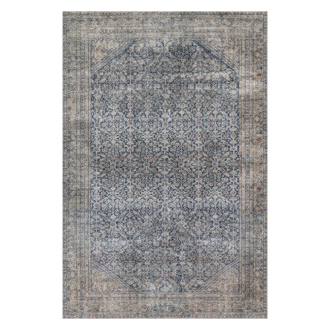 Eloise Vintage Washable Rug | Blue