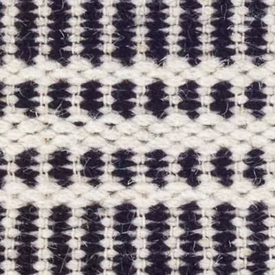 Malta Handwoven Wool Rug Swatch | Black/Ivory