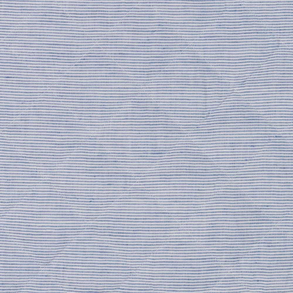 Parris Stripe Linen Quilt Swatch | French Blue