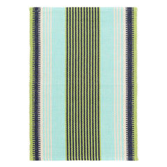 Hollis Stripe Handwoven Cotton Rug | Blue