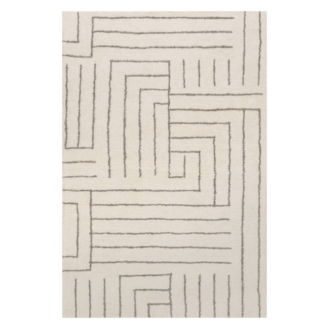 Zeno Hand Tufted Wool Rug | Ivory